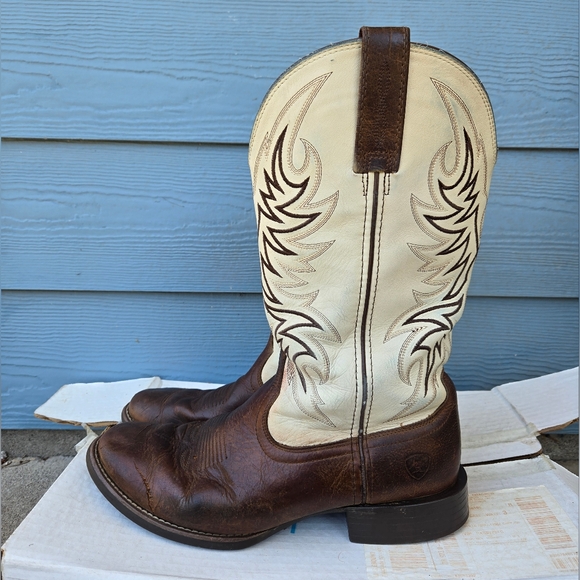 Ariat Men's Sport Horseman Leather Western Cowboy Boots Size 9.5 - Picture 5 of 8